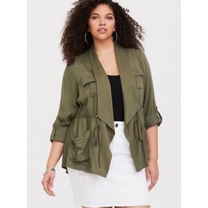 Torrid Olive Utility Jacket